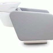 Mobilier de coiffure avec grille anti-cheveux et cuvette basculante