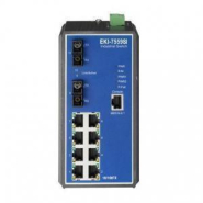 Switch Rail DIN industriel 8 ports Ethernet + 2 ports FO SM managé - Température -40°C à +75°C - Référence: EKI-7559SI-AE_3