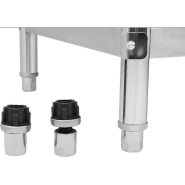 Table en inox avec étagère 200x60 cm_3