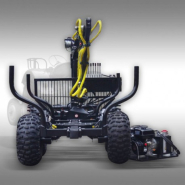 Grue treuil sur remorque 4 X 4  porte grumes Jansen_3