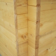 251 - Abri de jardin en bois massif 12,3m² - madriers 42mm - toiture en bois massif - porte double semi-vitrée_3