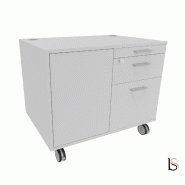 Desserte mobile avec tiroirs et niche de rangement - QUADRIFOGLIO - Gris_3