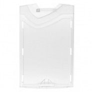 Porte-badge rigide cristal/cristal - polycarbonate anti UV - Made in France - pour cartes de 0,5 à 1,25 mm_3