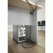 Bureau individuel Tono, pieds bois - Mobel Linea - 140, Anthracite_0
