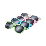 Lunettes de soleil en plastique écologique - paille de blé - protection UV400 - couleur bleue - 18g_3