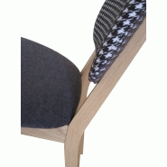 Chaise Alexia en bois massif - hêtre ou chêne - fabrication française - assise et dossier garnis_3