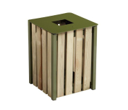 Corbeille Eden en Résineux - Plusieurs coloris disponibles - 110L ou 50L - Avec ou sans cendrier - Traitement autoclave_3