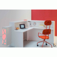 Banque d'accueil d'angle Organic avec éclairage - MDD - Gauche_0