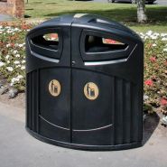 Nexus - poubelle publique Glasdon - 200 litres - elliptique - faible encombrement_3