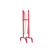 Barrière extensible en acier rouge et blanc - Réf : 100100 - Lot de 4 pièces - Hauteur 1000 mm, extensible jusqu'à 3000 mm_3