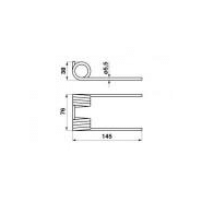 Dent pick-up - référence PBR-938158.09 - compatible CLAAS DOMINATOR 76, 96, 68, 78 pour ascenseur_3