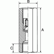 Clapet anti-retour hydraulique en acier RS Pro - G 3/8 - 30 L/min - FT260 - 350 bars - Température -20 à +100 °C_3
