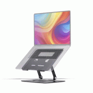 Support Rotatif pour PC Portable, Base Pivotante à  360&deg;, Support Rotatif pour Bureau, Hauteur et_3