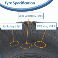 15x6.00-6 Lawnmower Tyres Lawnmower Tubeless P332 K-Reinforced 6-ply (Set of 3)_3