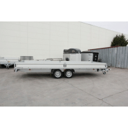 Remorque plateau HUMBAUR HT 356221 GR - 2 essieux, roues dessous, ridelles alu, dimensions 6220x2070 mm_3