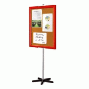 Vitrine sur pieds - Référence à simple battant - Cadre aluminium et vitrage plexichocs - Options anodisé ou peint_3