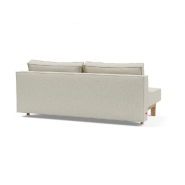 Canapé convertible design SLY - lit 140x200 cm - pieds bois chêne - tissu Mixed Dance Natural_3