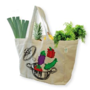 Sac écologique réutilisable - coton biologique naturel 200 g/m² - 6 poches intérieures - 35H x 40L x 20P cm_3