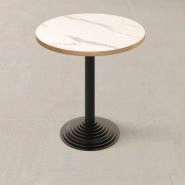 Table New York - Restootab, élégante et urbaine avec piétement en fonte, plateaux personnalisables_3