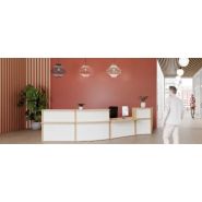 Banque d'accueil personnalisable avec éclairage LED - Gamme ÉLÉGANCE - Structure mélaminée haute qualité_3