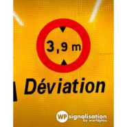 Panneau de voirie temporaire KD42A ex1 - Déviation - présignalisation pour carrefours complexes_3