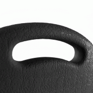 Tabouret pliable noir avec poignée de transport intégrée
