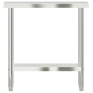 Vidaxl table de travail de cuisine 82,5x30x85 cm acier inoxydable 376451_3