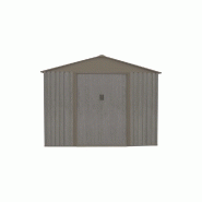 Abri jardin métal - aspect bois vieilli 86 - 4,72 m² - gris_3