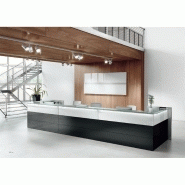 Banque d'accueil Nice 02 - Plans de travail en MDF ép. 25 mm avec revêtement polymère thermoformable_3