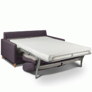Canapé convertible OGGETTO - Matelas 16 cm - Système express - Sommier lattes 160 cm - RENATONISI - Tweed violet_3