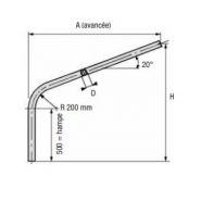 Ep 200 - console pour poteau - dimensions 500x800 mm - diam. 49 mm - seifel - 00a0043_3