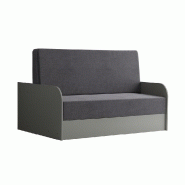 Armoire lit escamotable Dynamo Sofa gris mat - Canapé avec accoudoirs en tissu gris - Couchage 140x200 cm_3