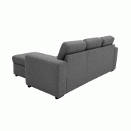 Canapé d'angle réversible convertible LIDO gris foncé avec coffre de rangement et pouf inclus_3