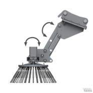 Balayeuse hydraulique Série SSC550 - adaptable sur mini-pelle 1.5 à 7.5 tonnes - marque Cangini Benne_3