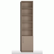 Composition lit escamotable Vertigo taupe mat - largeur 311 cm - couchage 90x200 cm avec rangements intégrés_3