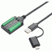 EXSYS EX-13003 Câble USB vers série 1S RS-232/422/485/TTL, bloc terminal, 1.0 m (chipset FTDI)_3