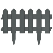 Vidaxl bordures de pelouse 25 pcs anthracite 10 m pp 314683_3