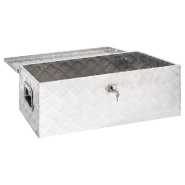 Vidaxl boîte de rangement argenté 80x39x30 cm aluminium 152252_3