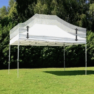 Tente pliante 3x4,5m - Structure aluminium hexagonale 40mm - Toit PVC 300g/m² blanche_3