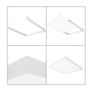 Caisson de saillie 30x30cm - aluminium blanc - réf kitsai303 - pour panneaux LED_3