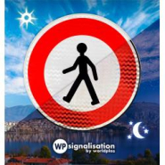 Panneau d'interdiction B9A - Accès interdit aux piétons_3