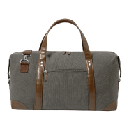 Sac de sport en toile - compartiment zippé - poche frontale - bandoulière réglable - gris foncé - 670 gr_3