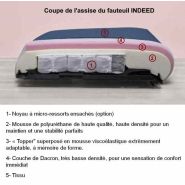 Fauteuil ergonomique de bureau design - écologique et durable - assise rembourrée confortable - INDEED_3