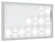 Vitrine d'affichage extérieure anodisé 75 - de 8 à 30 A4 - Plexi chocs ou Verre sécurisé - Système d'ouverture réversible ou double battant - Kit éclairage LED en option_3