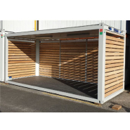 Bungalow terrasse pour abri extérieur avec lattes WPC résistantes