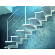 Escalier droit Flo 120 - mono limon latéral en acier Z avec marches en hêtre massif_3