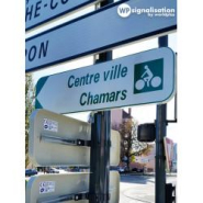 Panneau de position indication de destination distance Dv21b - cyclistes - gamme Innov - WP Signalisation_3