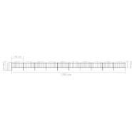 Vidaxl clôture de jardin à dessus en lance acier (1,25-1,5)x17 m noir 277739_3