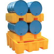 Bac de rétention en polyéthylène - stockage de produits corrosifs en fûts ou conteneurs - options disponibles_3