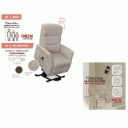 Fauteuil relax releveur électrique Mios bi-moteur - tissu brun taupé - confort compact et adaptable_3